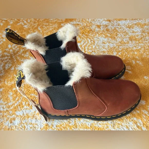 Dr. Martens Brown Fur-Lined Winter Boots - Picture 3 of 5